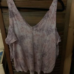Tie Dye Open shoulder top